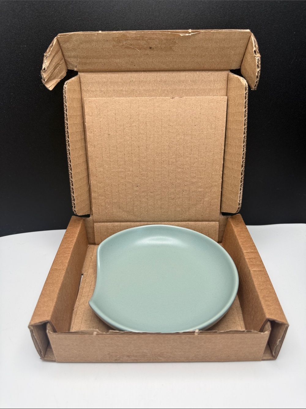 Year & Day Ceramic Spoon Rest Soft Blue New In Box
